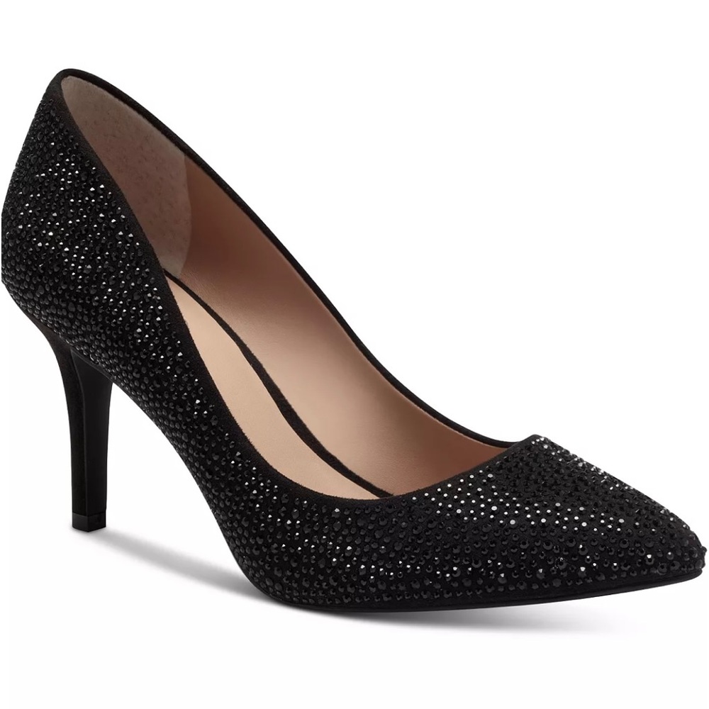 Nib Inc Zitah3blk Black Sparkly Pointed Toe Witch… - image 1